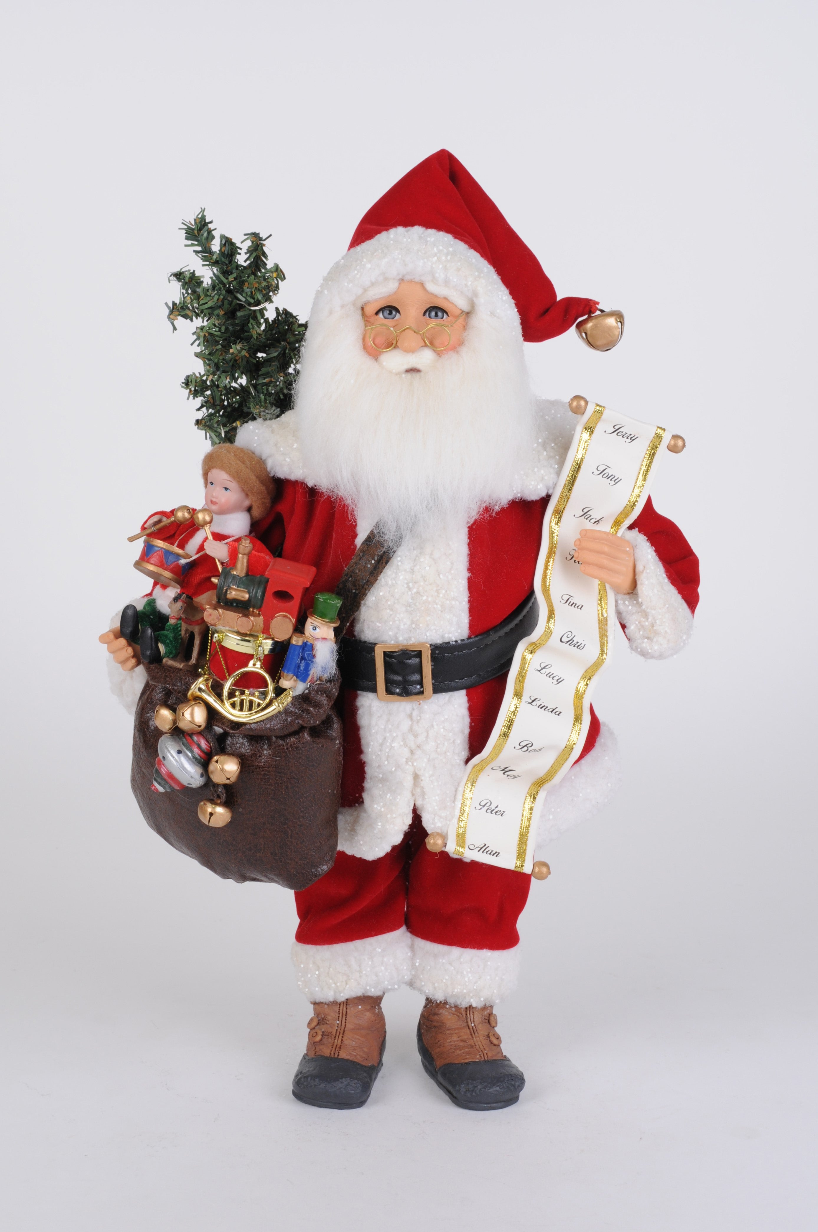 CC16-254 Lighted Vintage Toy Bag Santa