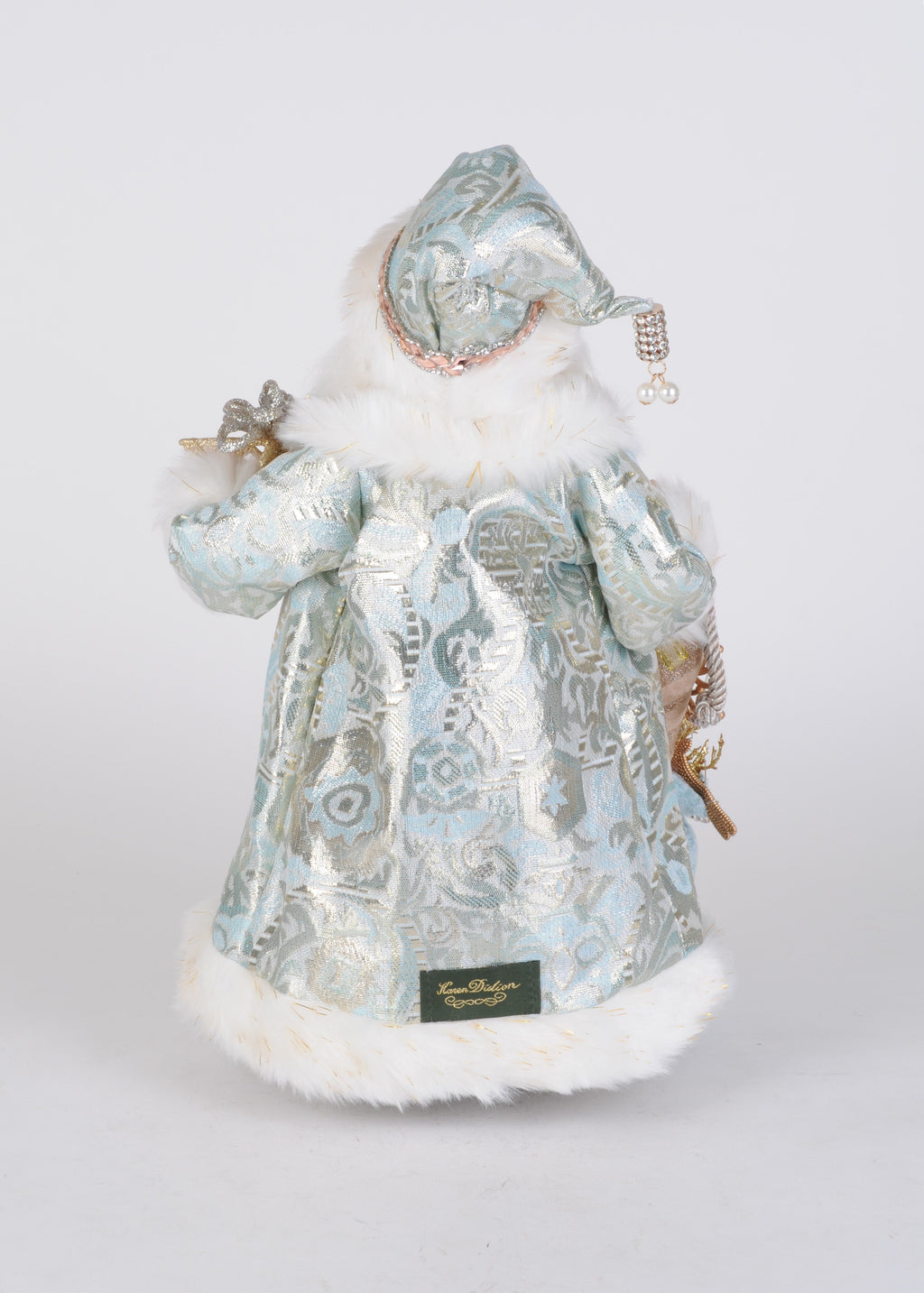 CC16-282 Lighted Blue Elegance Santa
