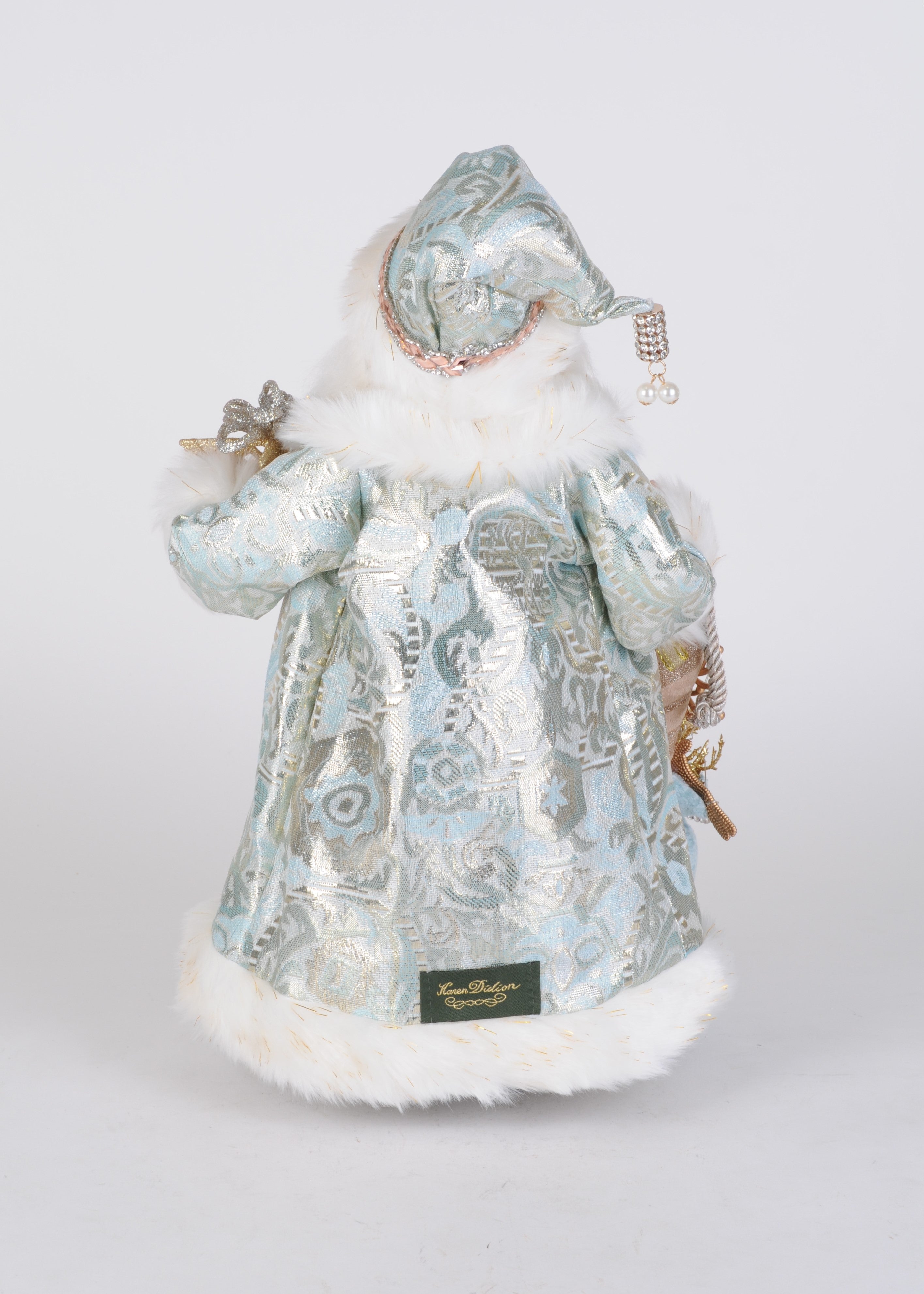 CC16-282 Lighted Blue Elegance Santa