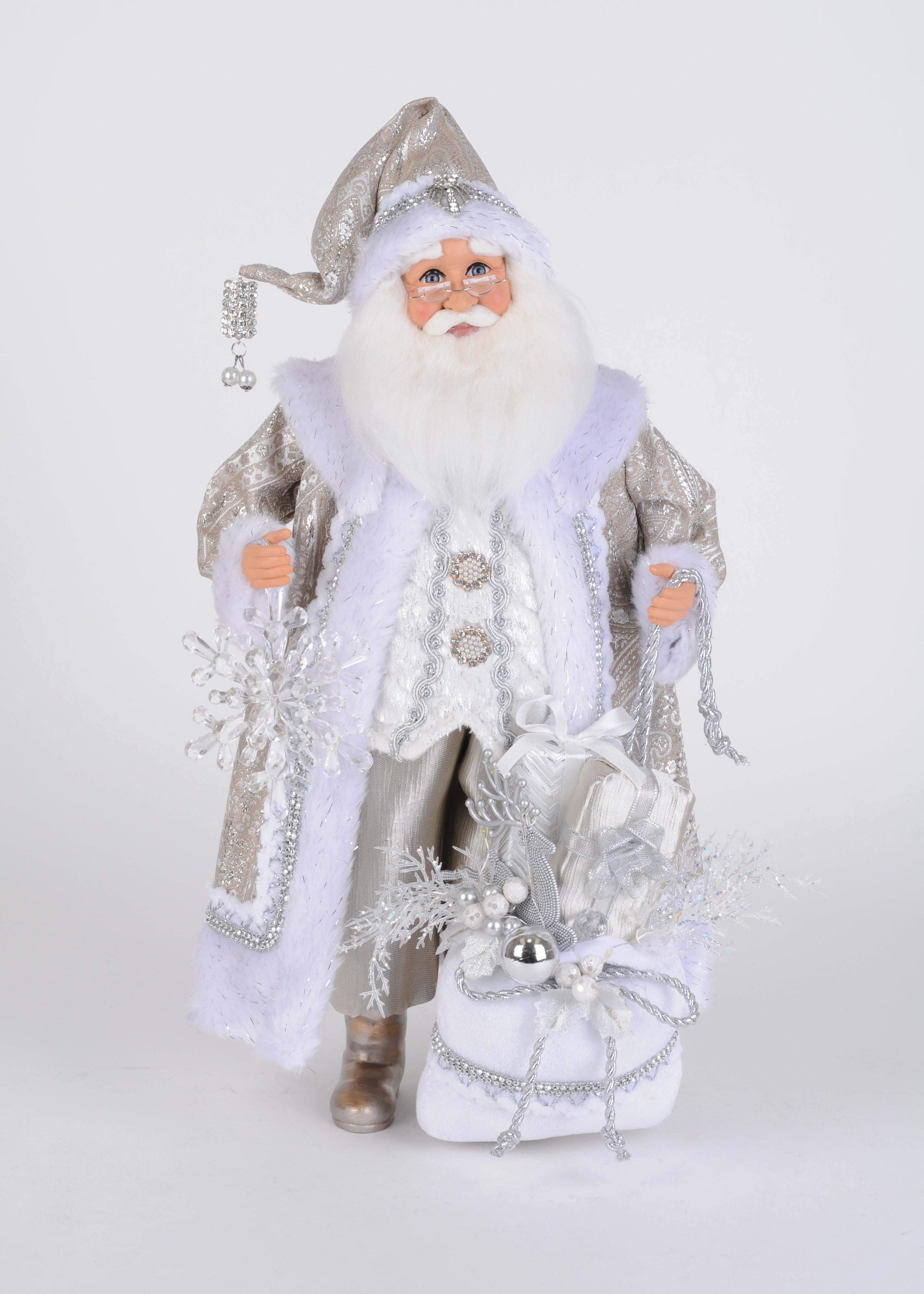 CC18-94 Lighted White Christmas Santa