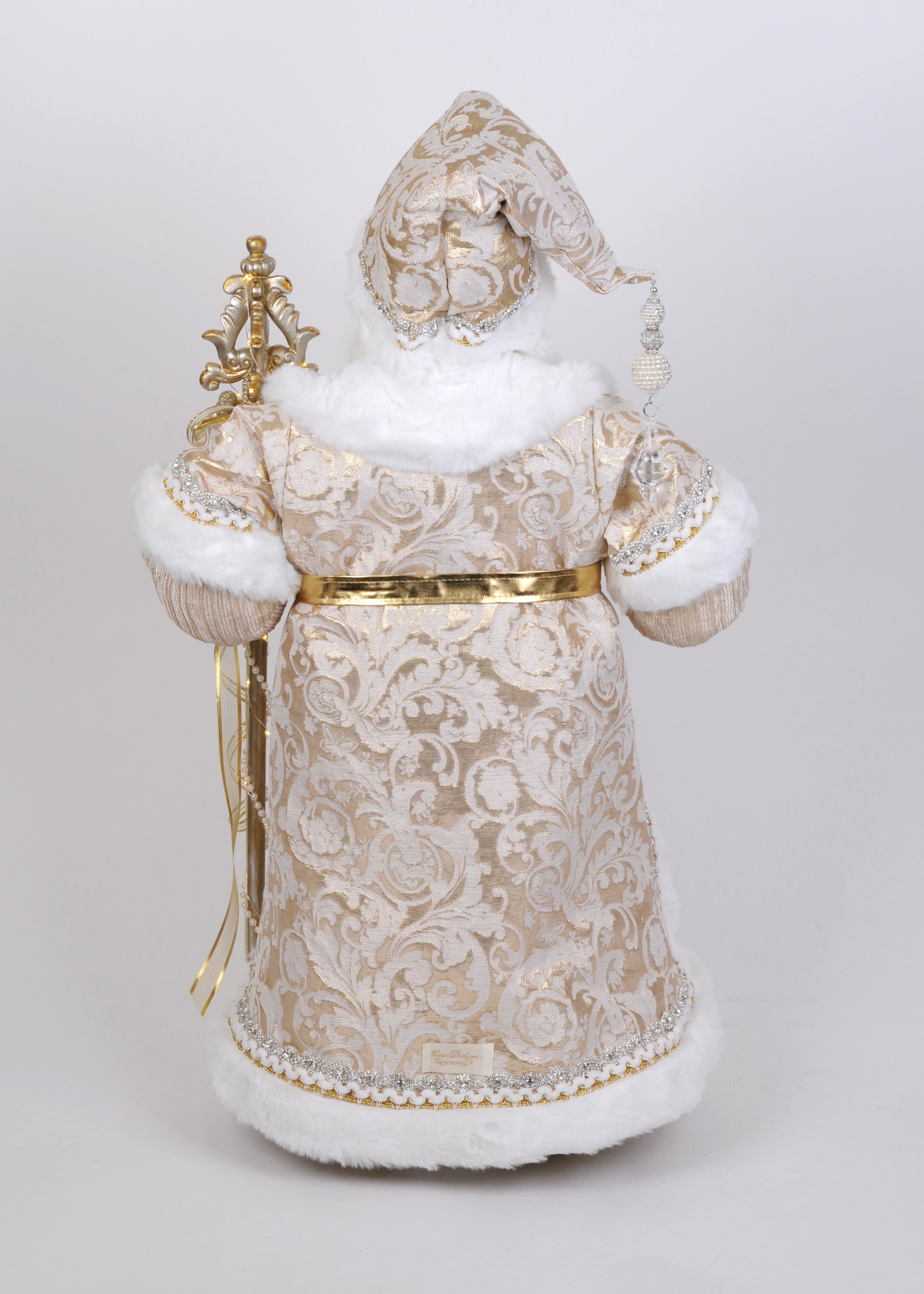 CC28-12 Lighted Gold Couture Santa