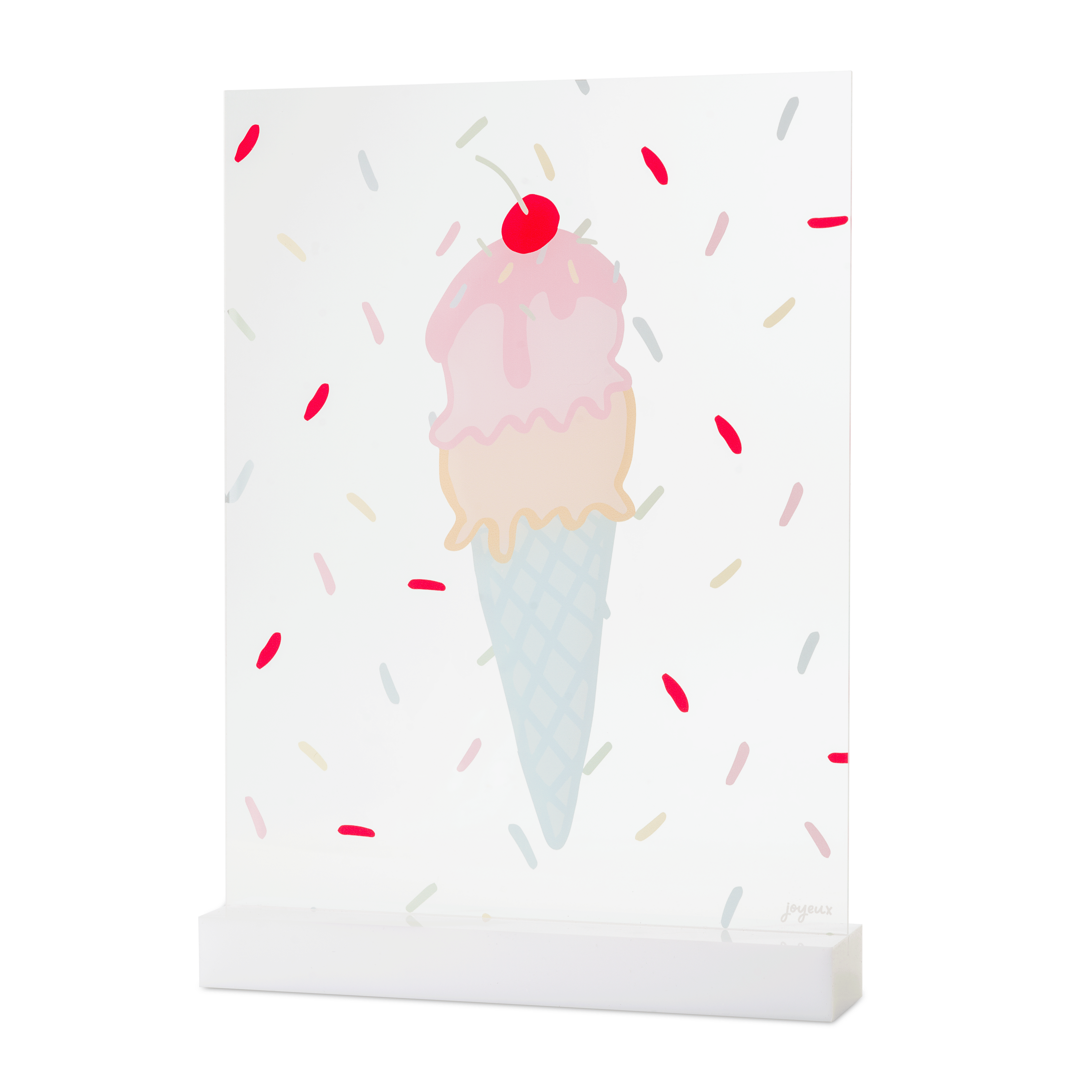 Ice Cream and Sprinkles Acrylic Table Top Sign
