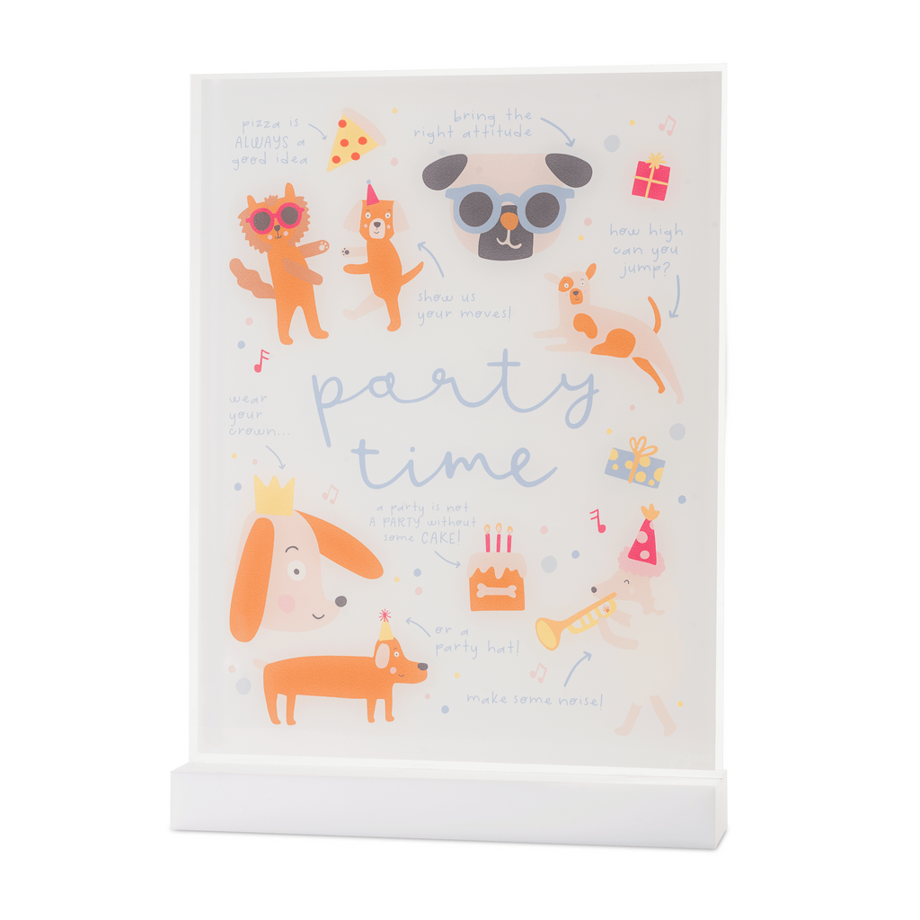 Party Time Acrylic Table Top Sign