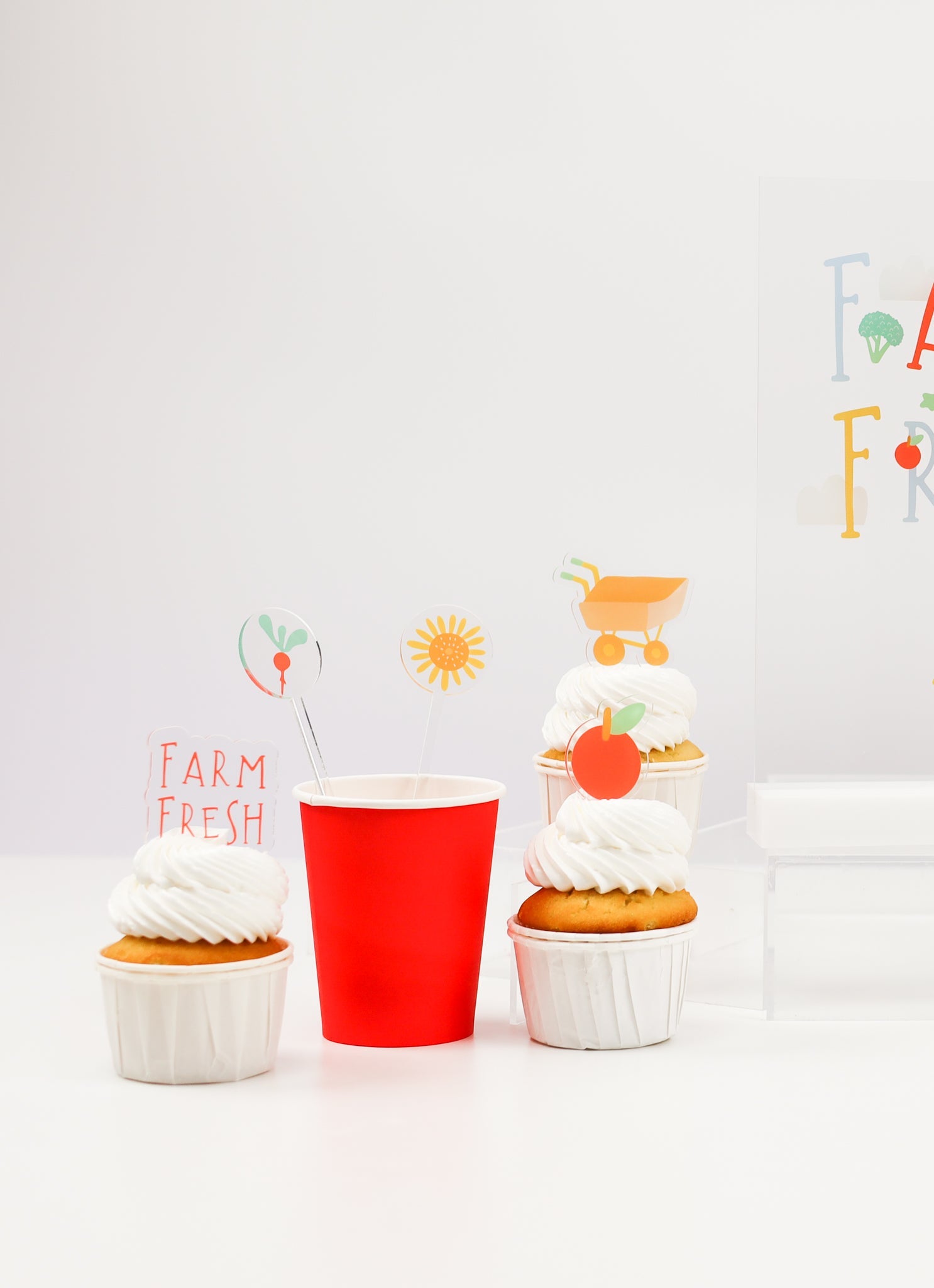 Farm Fresh Acrylic Drink Stirrers
