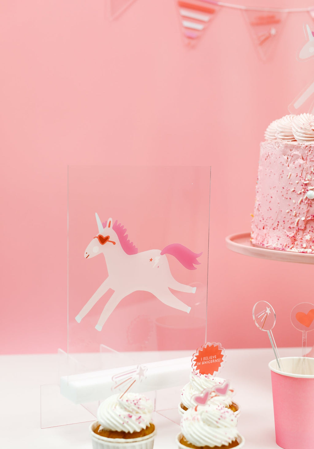 Flying Unicorn Acrylic Table Top Sign