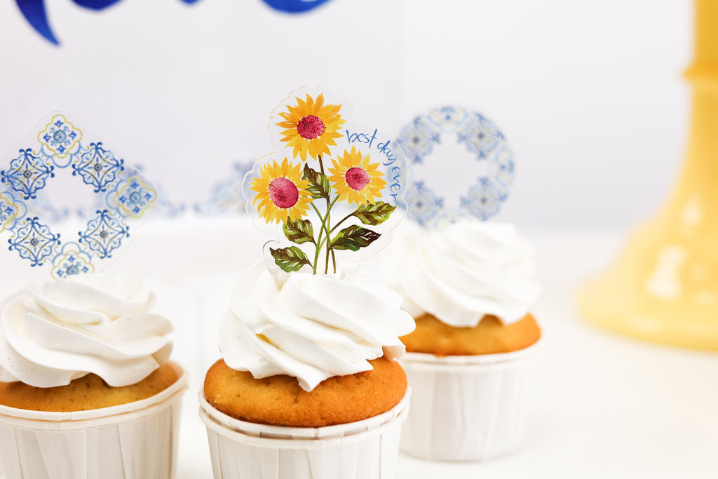 Golden Moments Sunflower Acrylic Mini Topper Set