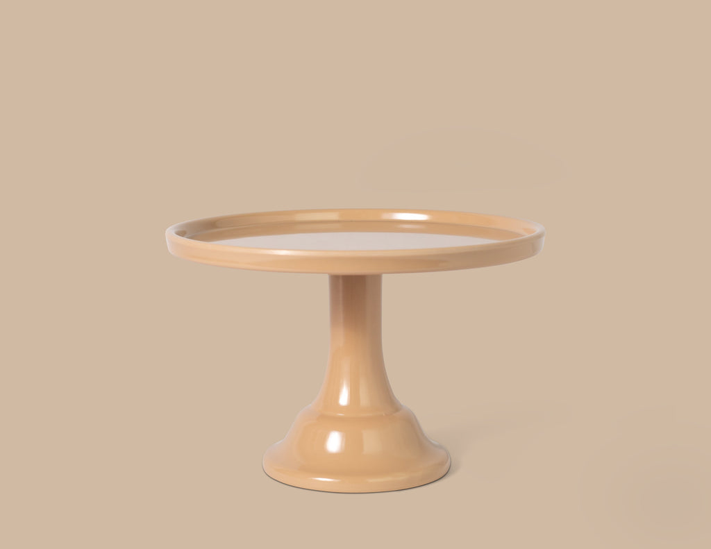 Latte Brown Melamine Cake Stand-Small