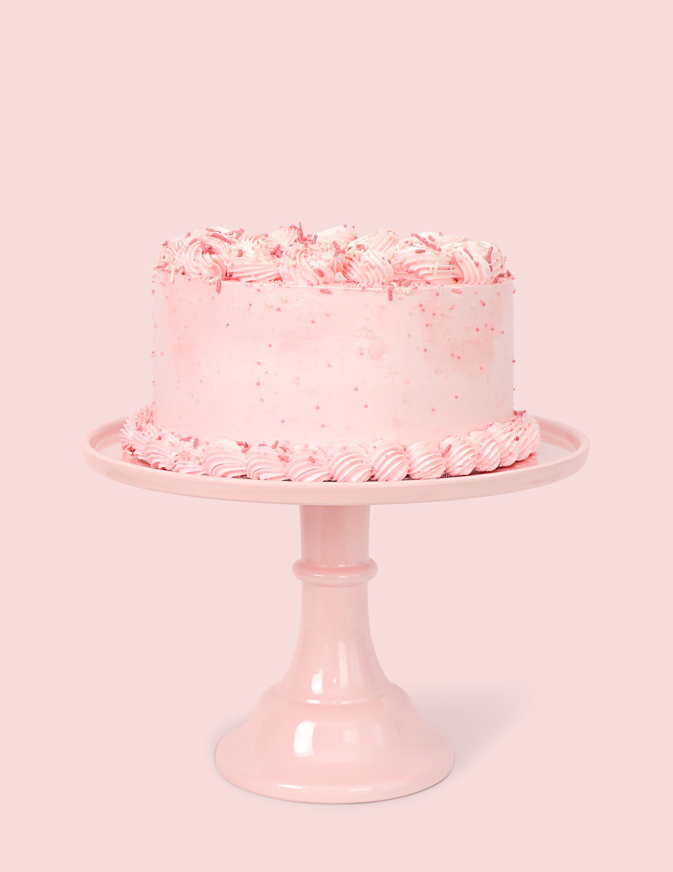 Peony Pink Melamine Cake Stand- Large