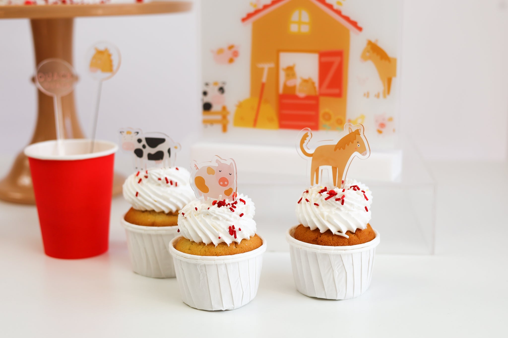 On the Farm Acrylic Mini Topper Set
