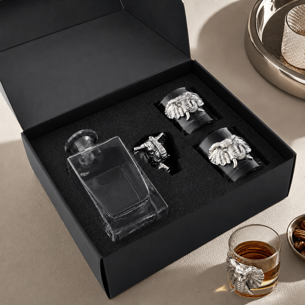 Elephant Decanter Set with Glasses