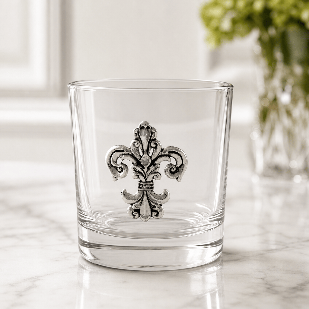 Fleur-de-Lis Bar Glasses Set of 4