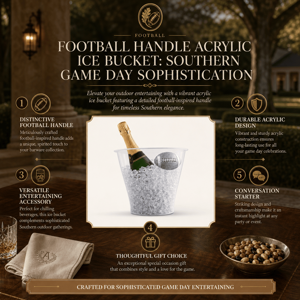 Football Handle Acrylic Ice Bucket
