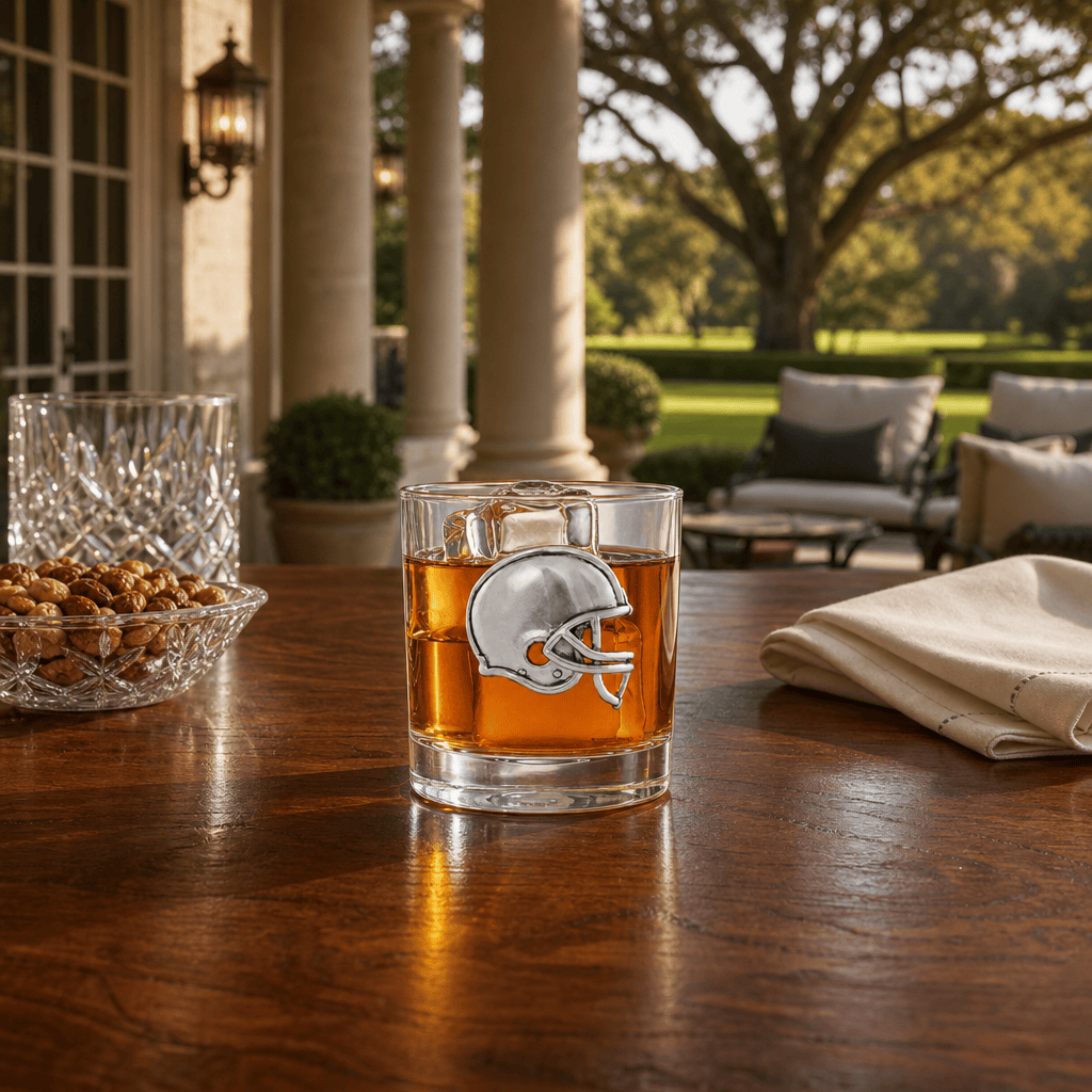 Football Helmet Bar Glasses Set of 4