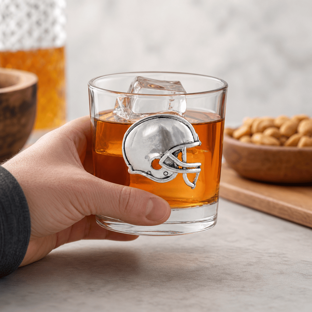 Football Helmet Bar Glasses Set of 4