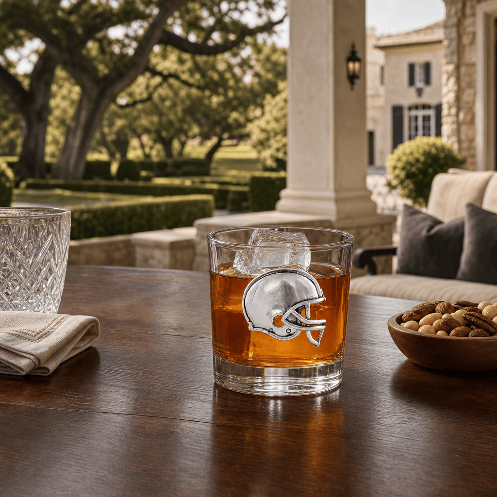 Football Helmet Bar Glasses Set of 4