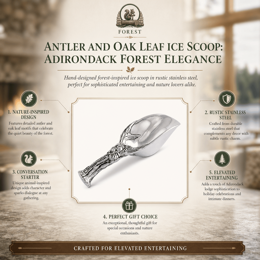 Antler and Oak Leaf Ice Scoop