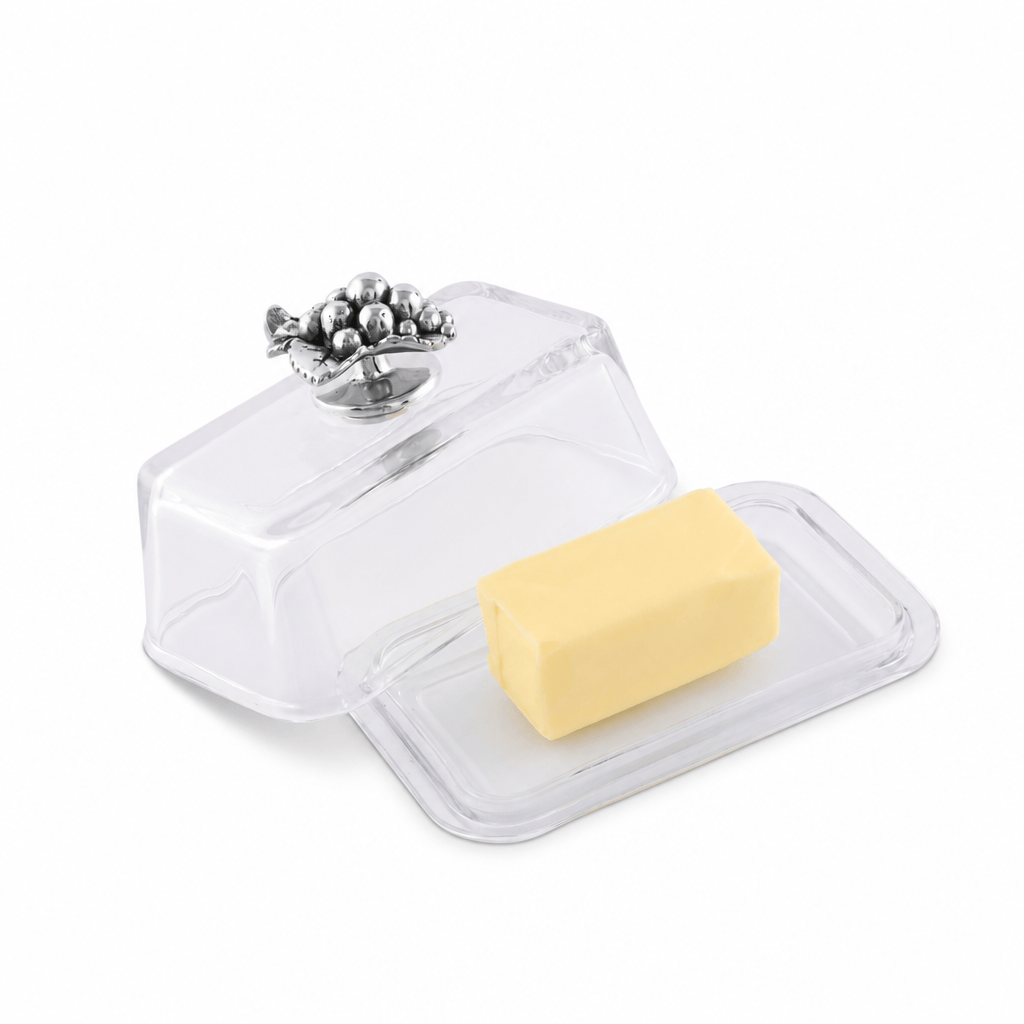 Glass Butter Dish - Grape