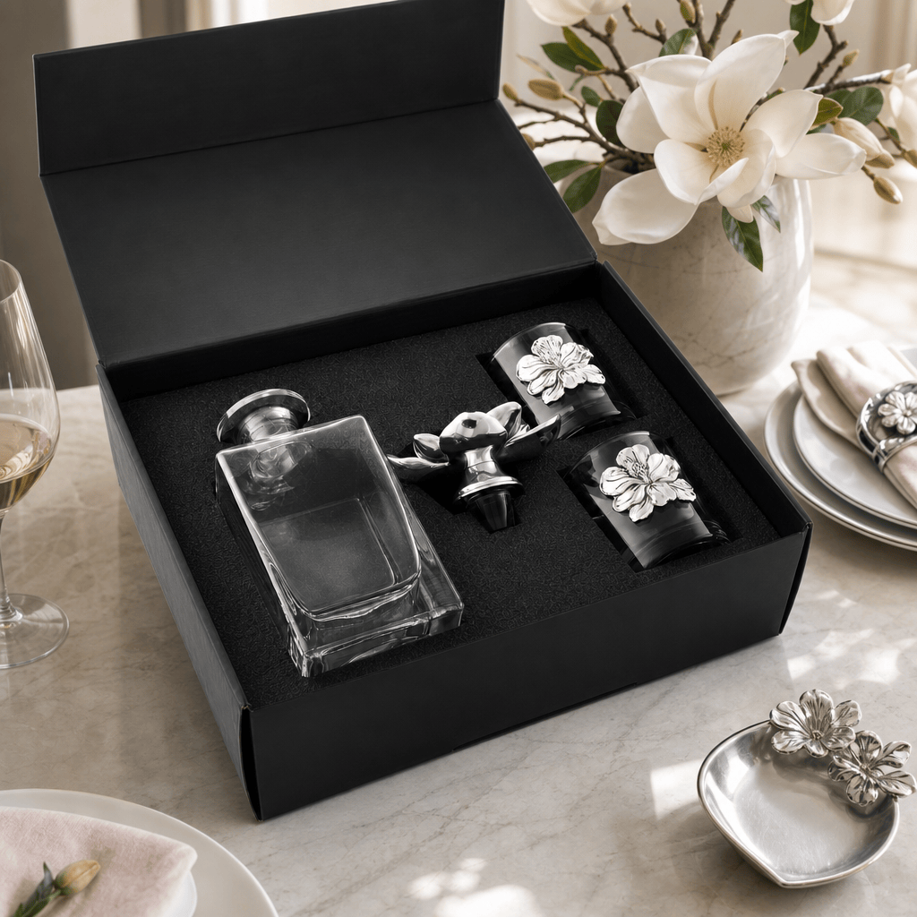 Magnolia Decanter Set with Glasses
