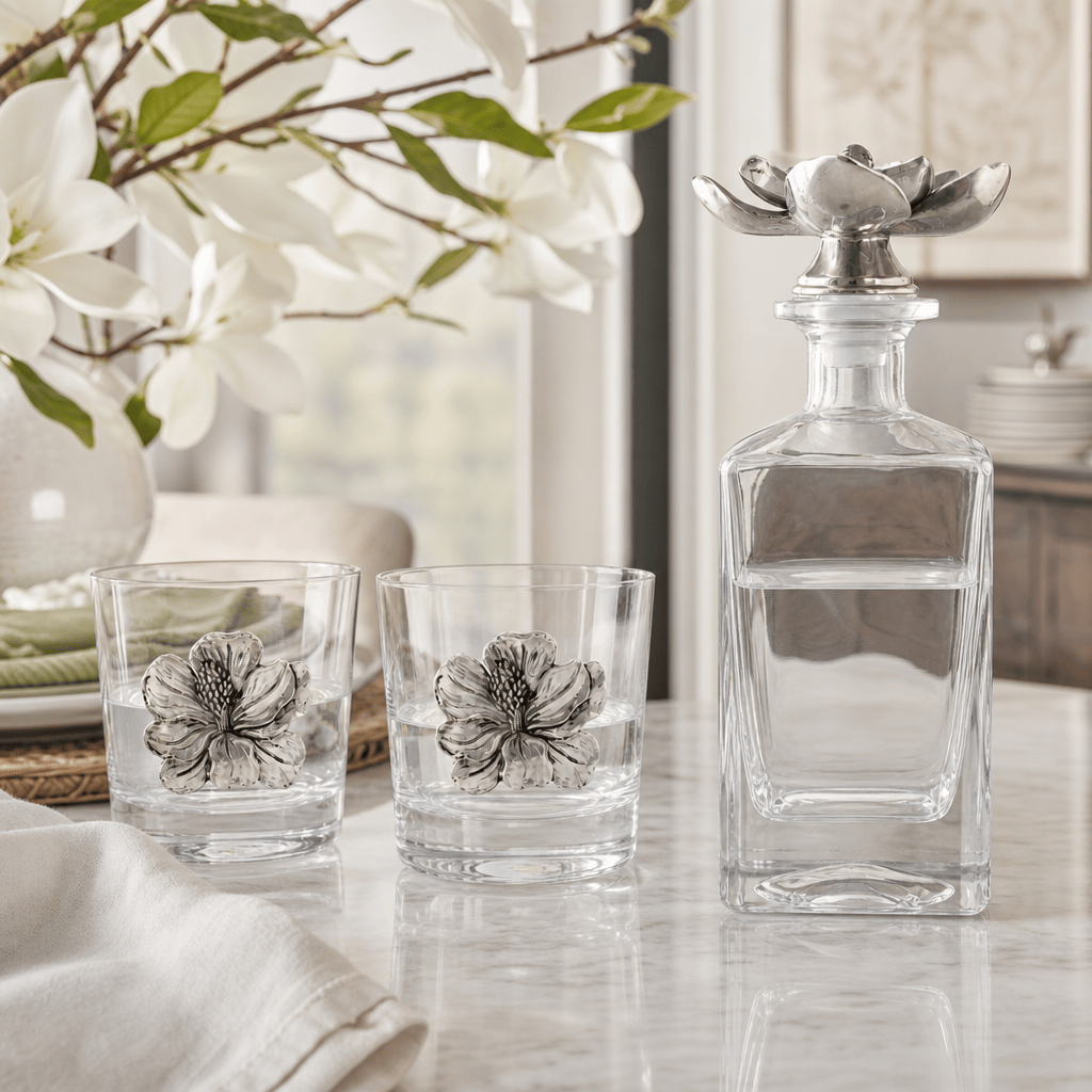 Magnolia Decanter Set with Glasses