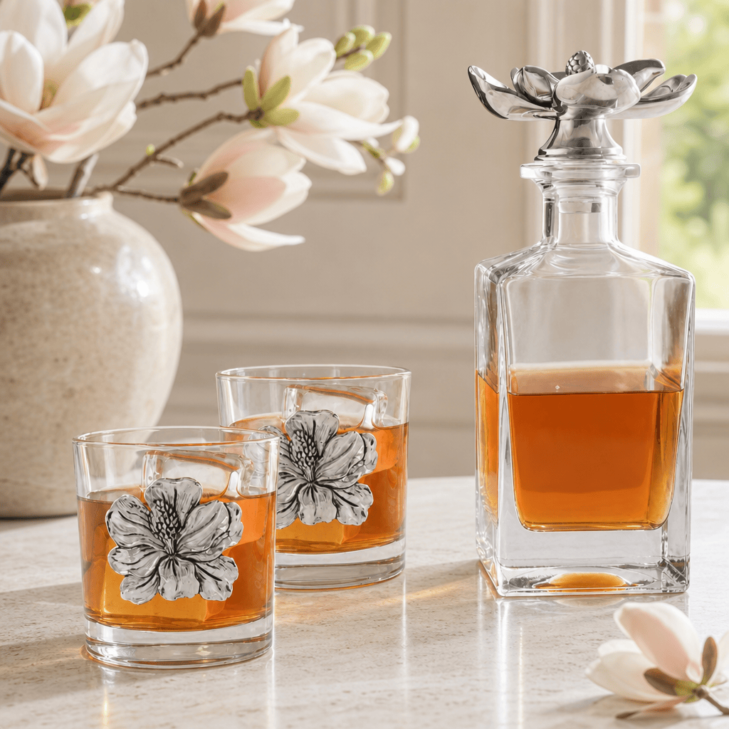 Magnolia Decanter Set with Glasses
