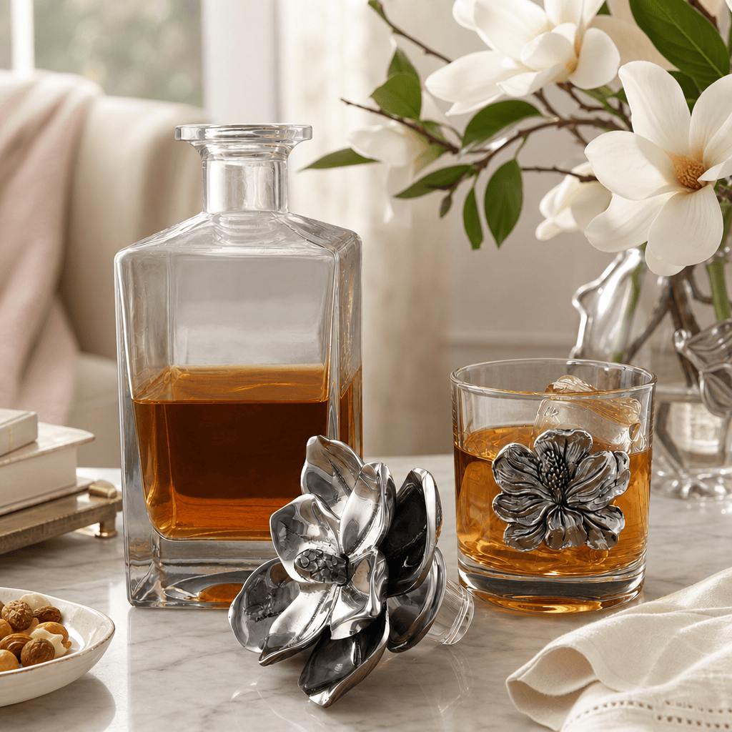 Magnolia Decanter Set with Glasses