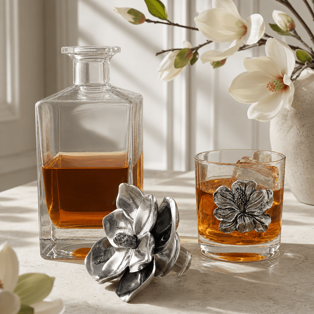 Magnolia Decanter Set with Glasses
